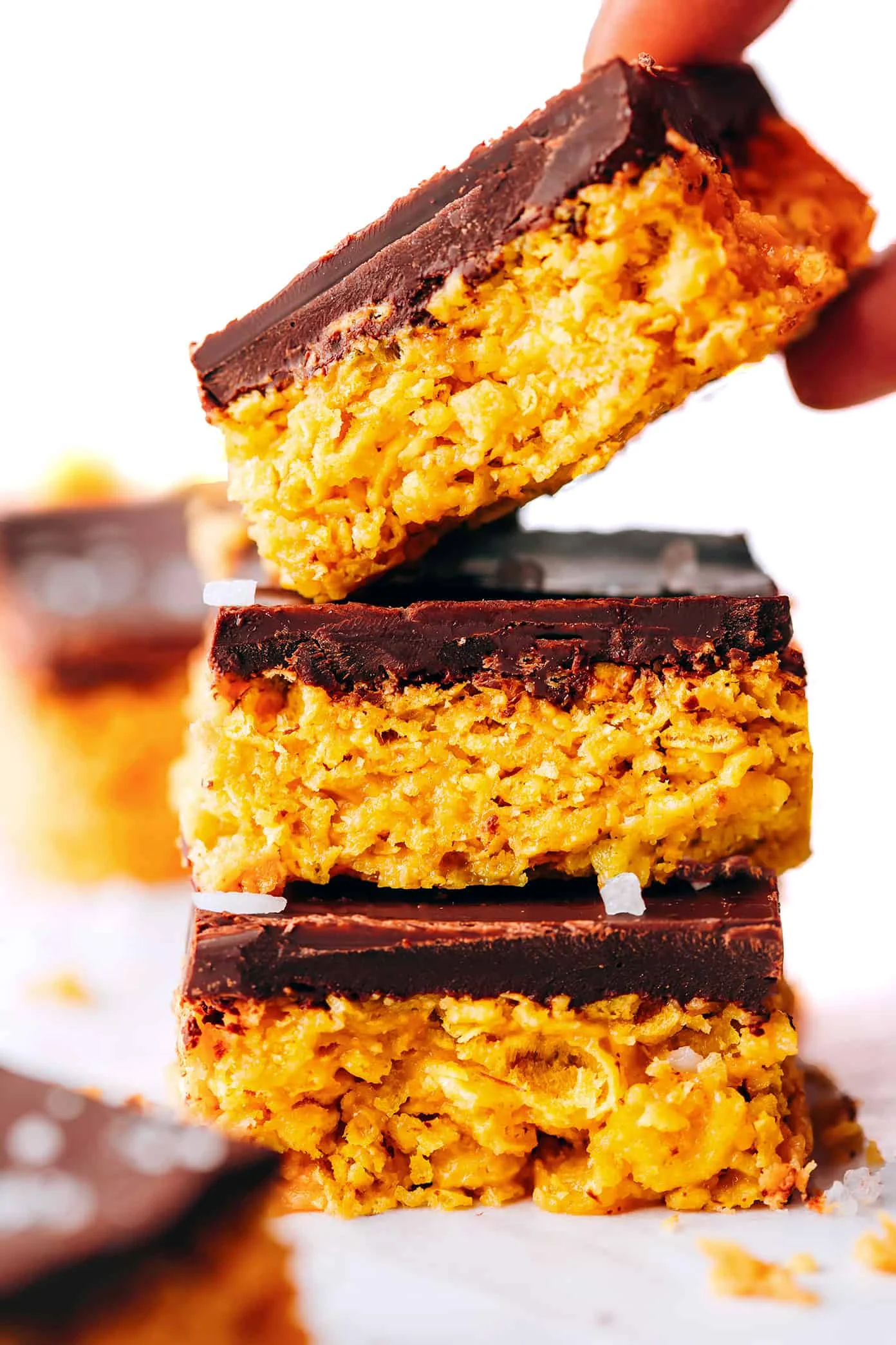 This No-Bake Miso Chocolate Peanut Butter Cornflake Bar Has Dessert Lovers in a…