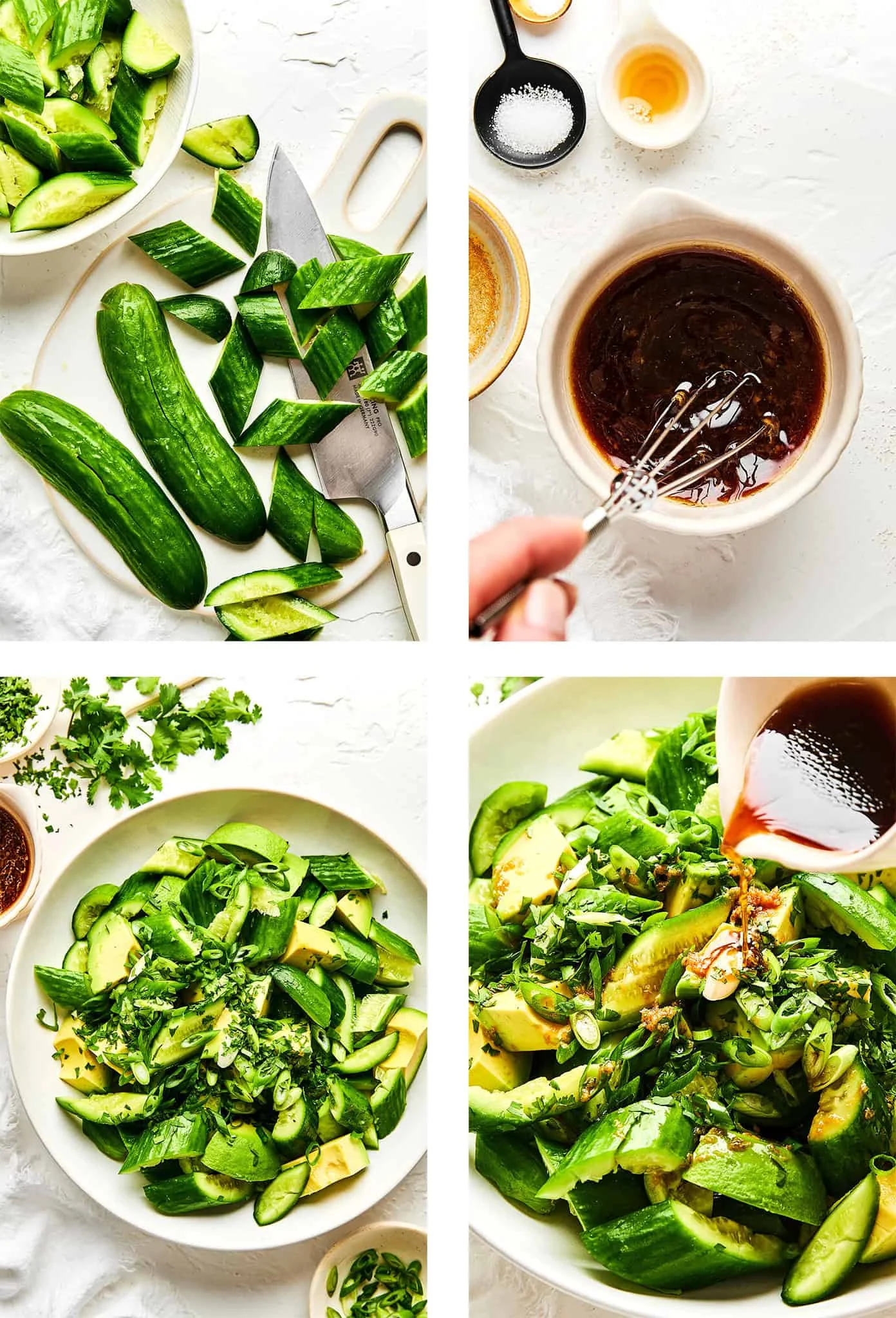This No-Cook Smashed Cucumber Avocado Salad Is Eating Its Weight in Chili Crisp