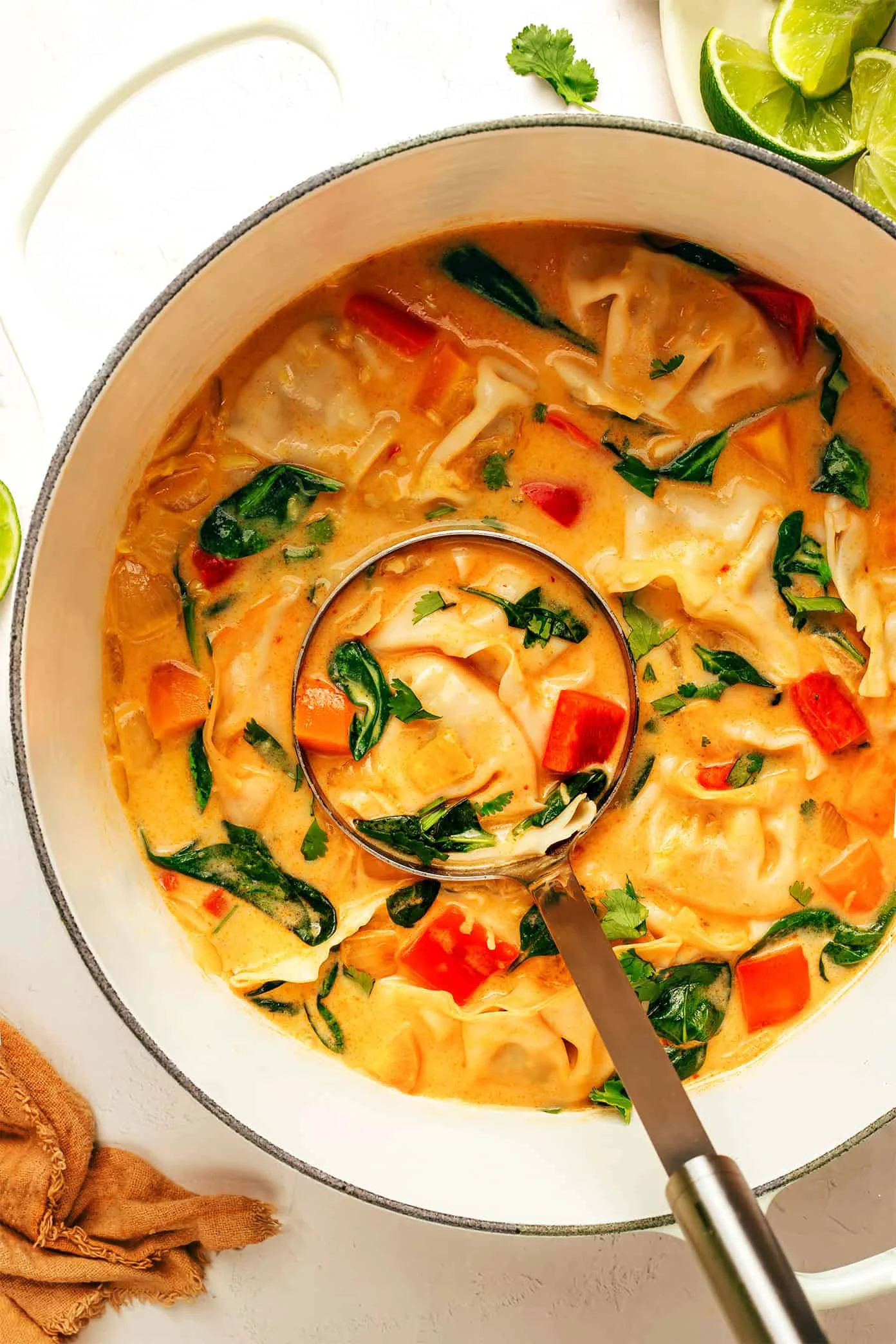 30-Minute Thai Red Curry Potsticker Soup Declared National Emergency on Freezin…